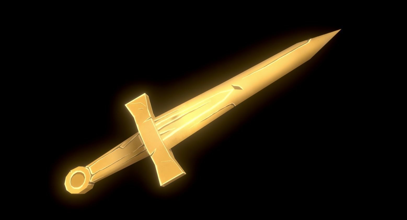 Stylized Wooden Swords Vol 01 Free low-poly 3D model_5