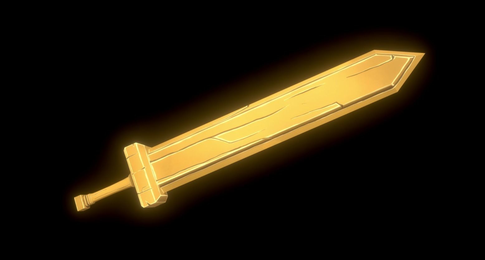 Stylized Wooden Swords Vol 01 Free low-poly 3D model_3