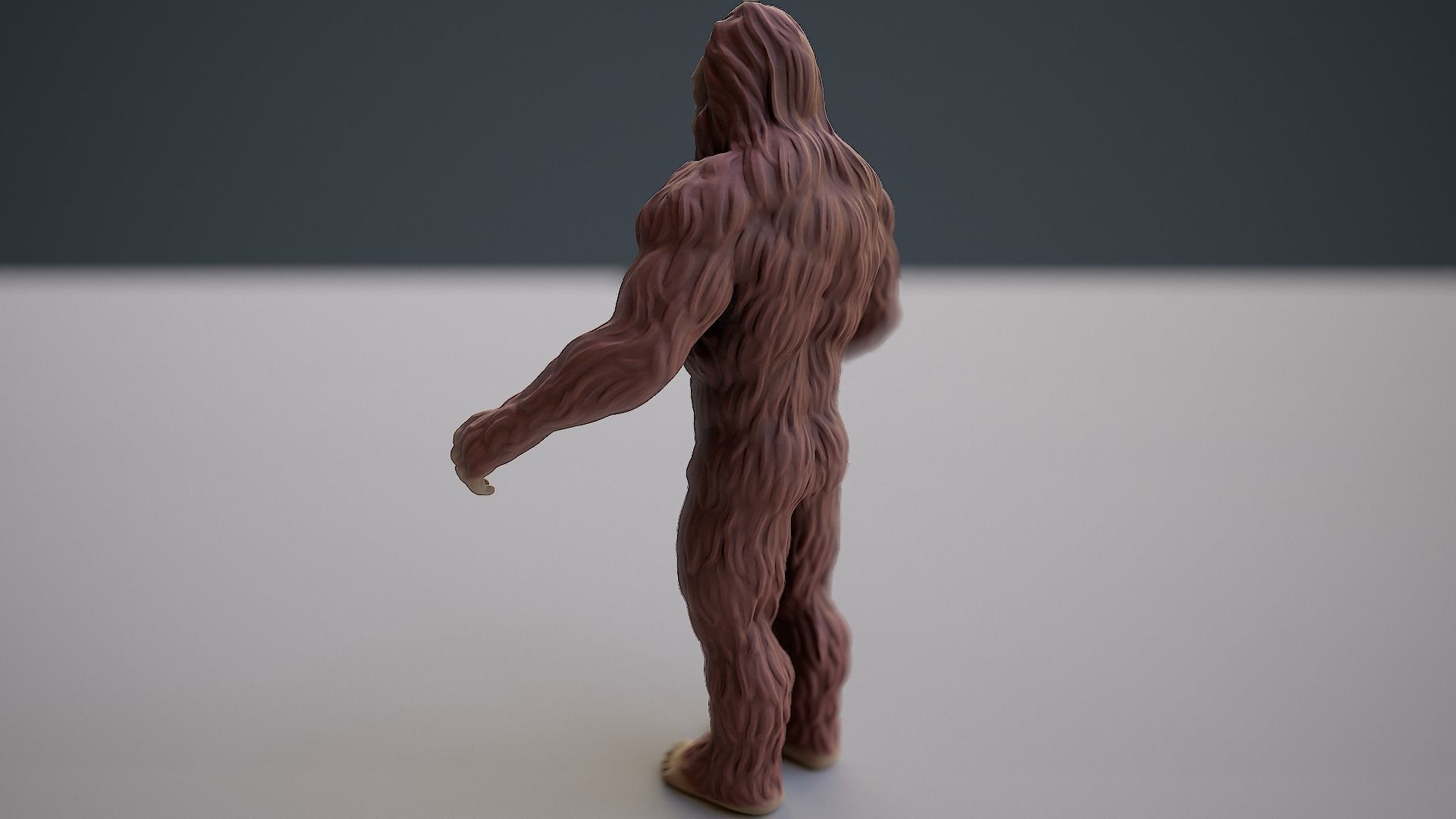 Sasquatch Bigfoot Low-poly 3D model_3