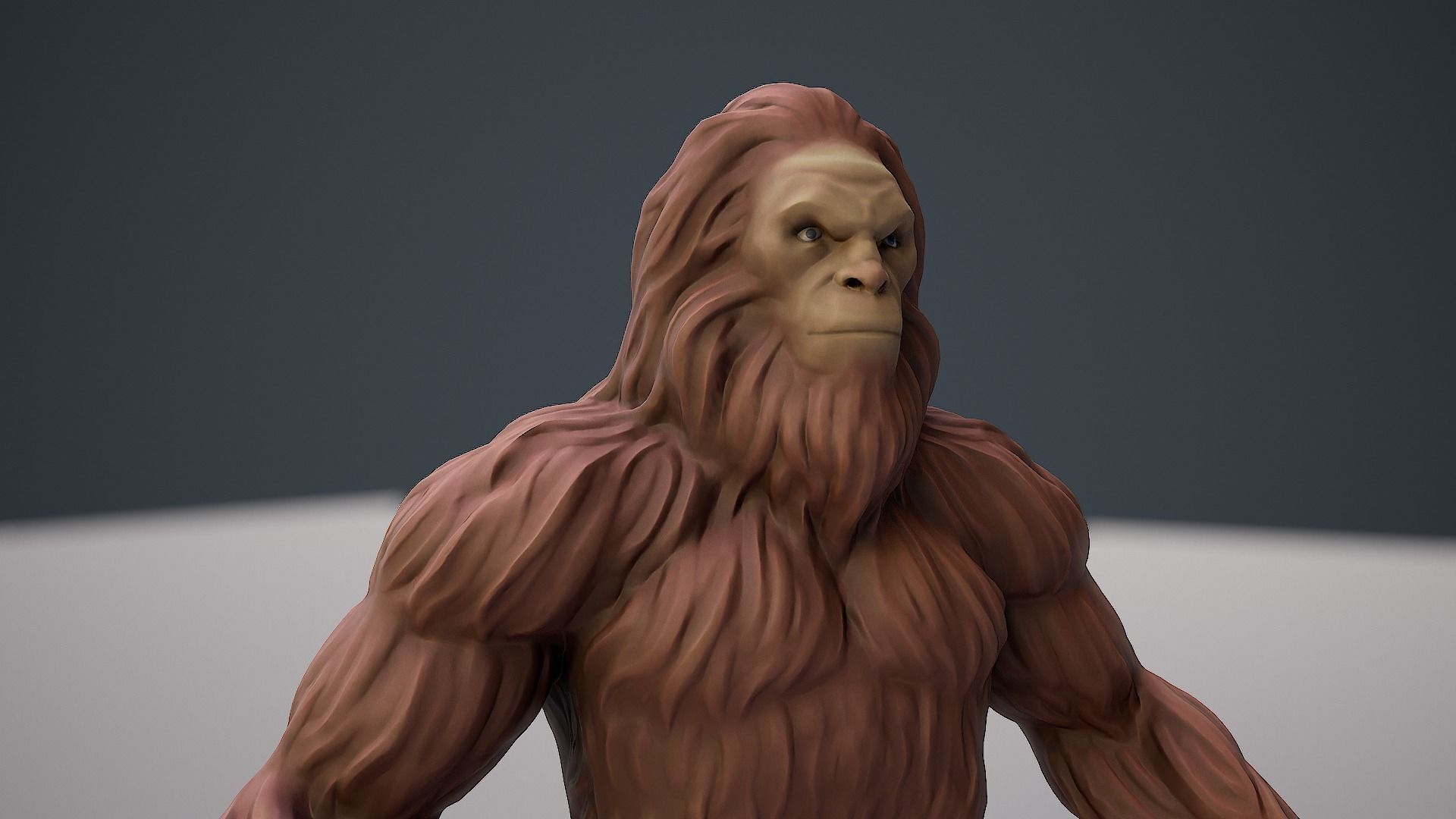 Sasquatch Bigfoot Low-poly 3D model_1