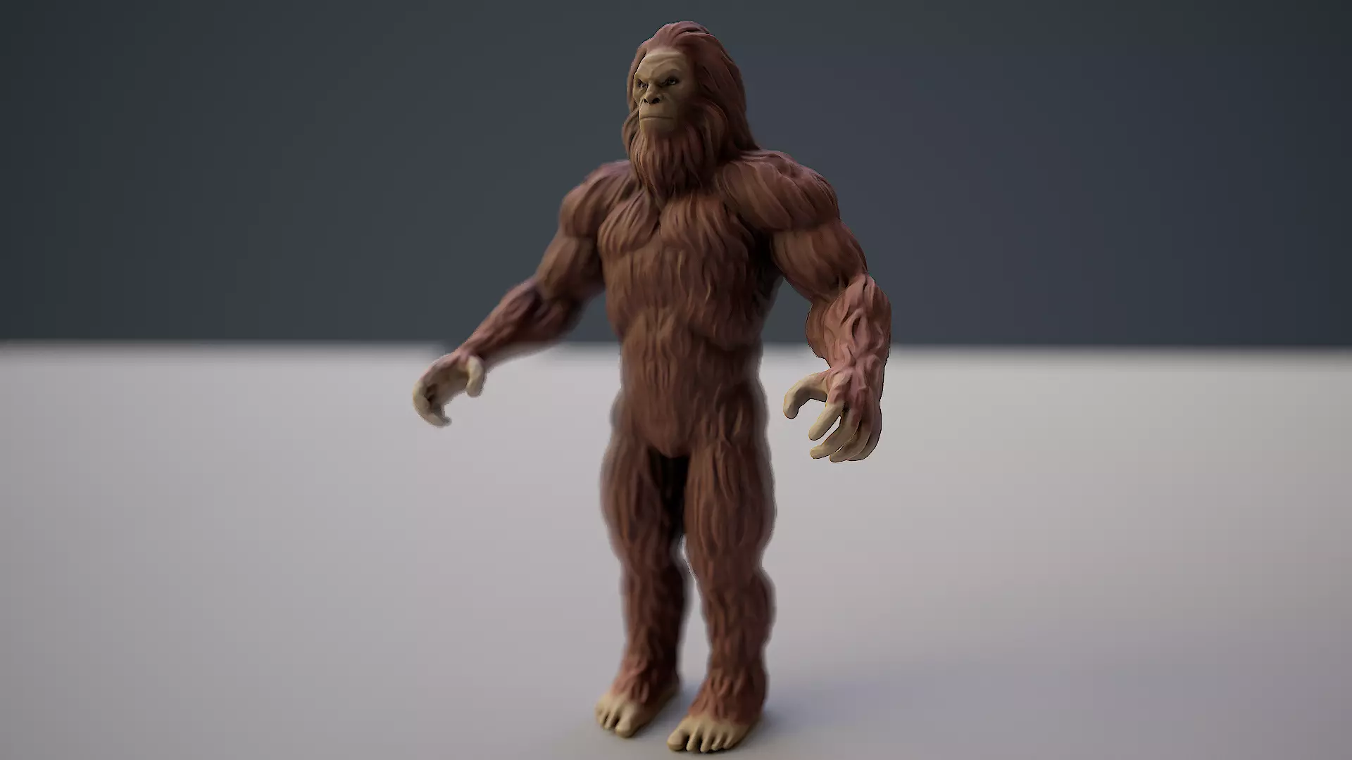 Sasquatch Bigfoot Low-poly 3D model_0