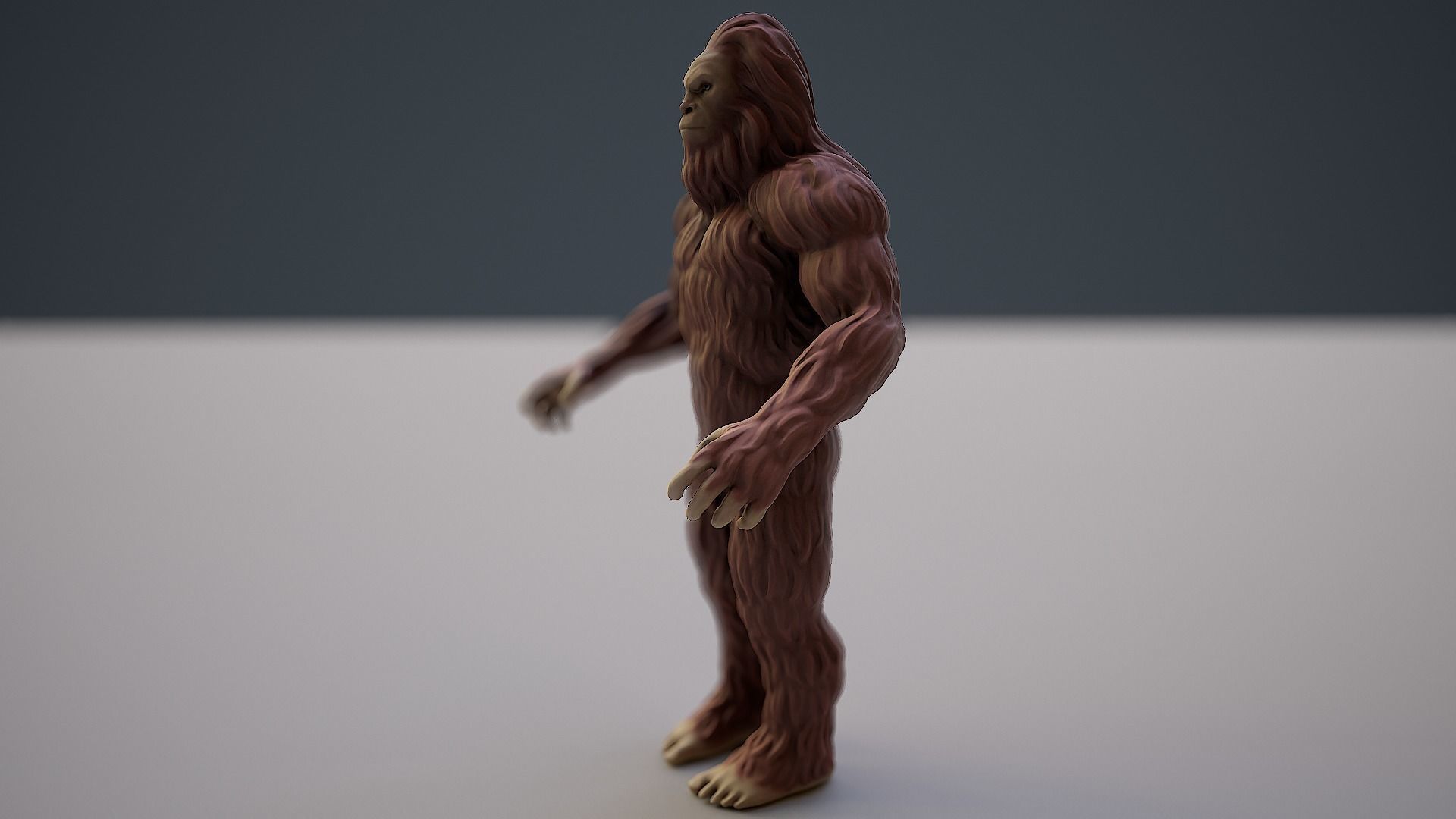 Sasquatch Bigfoot Low-poly 3D model_2