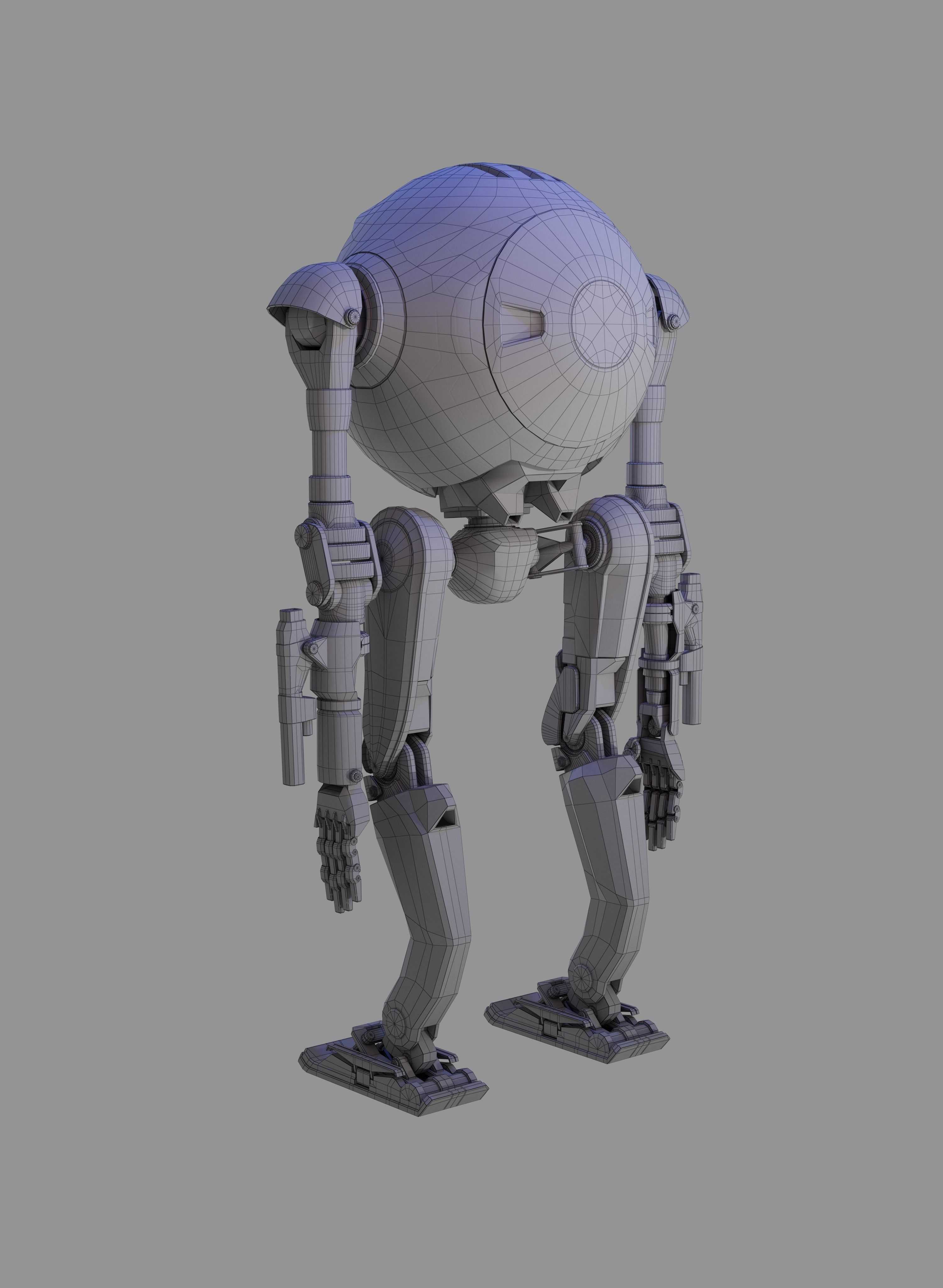 CicleHead Robot  Low-poly 3D model_10