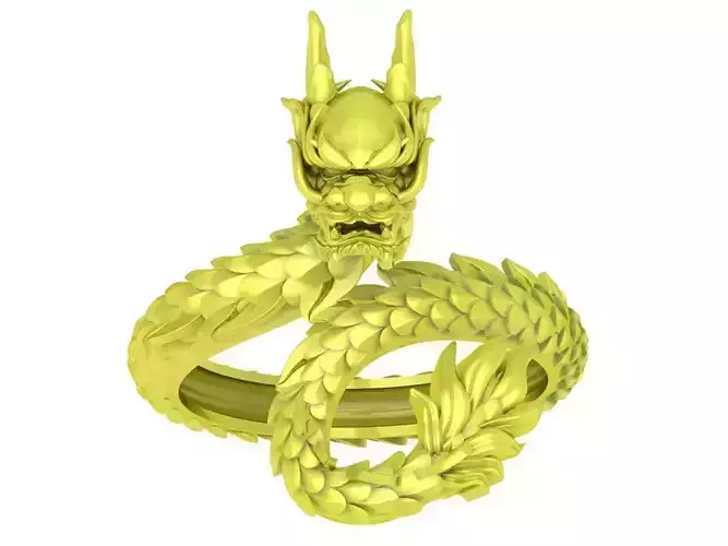Zodiac Lucky Dragon Ring Jewelry Model 4166