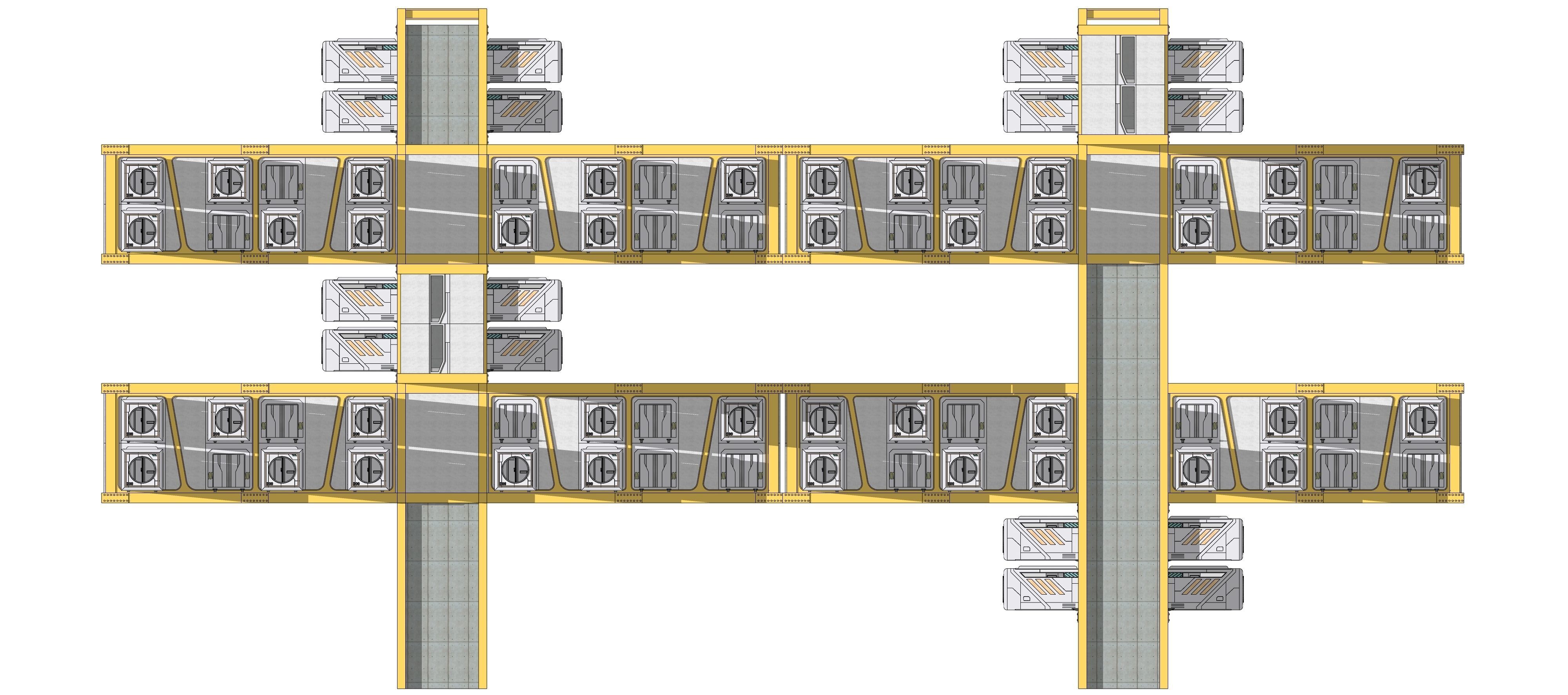 Sci-fi Public Housing 002 3D model_18