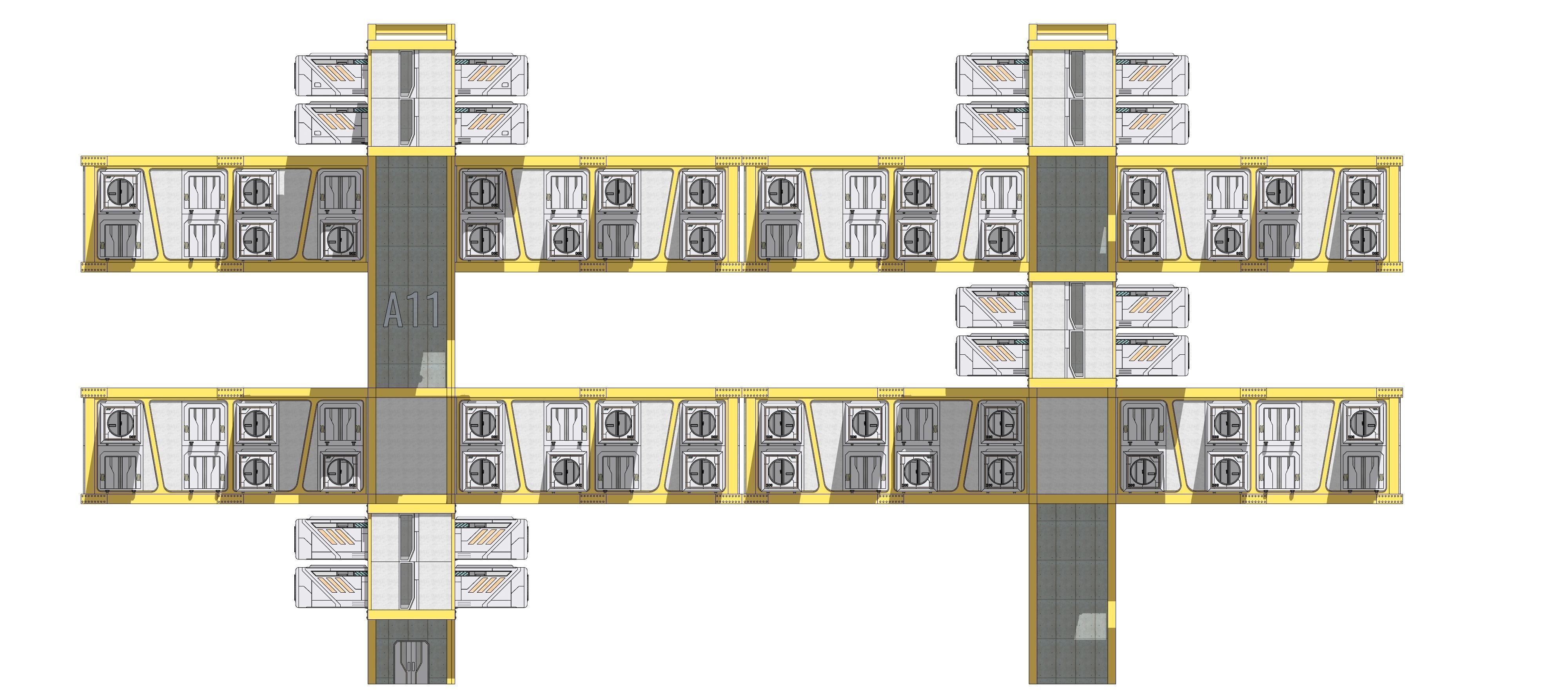 Sci-fi Public Housing 002 3D model_15