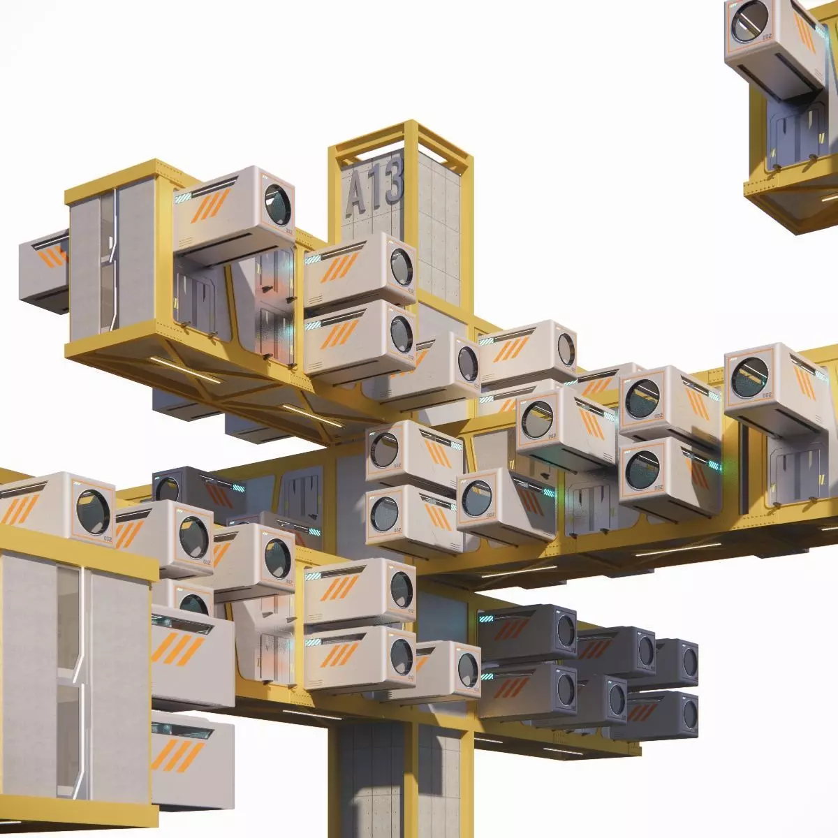 Sci-fi Public Housing 002 3D model_0