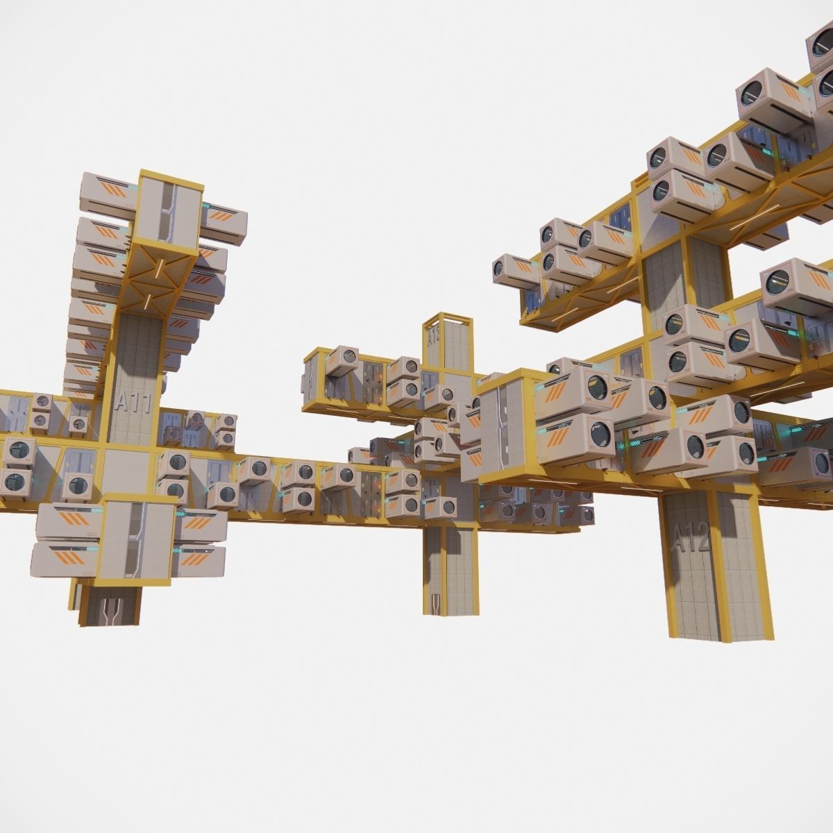 Sci-fi Public Housing 002 3D model_12