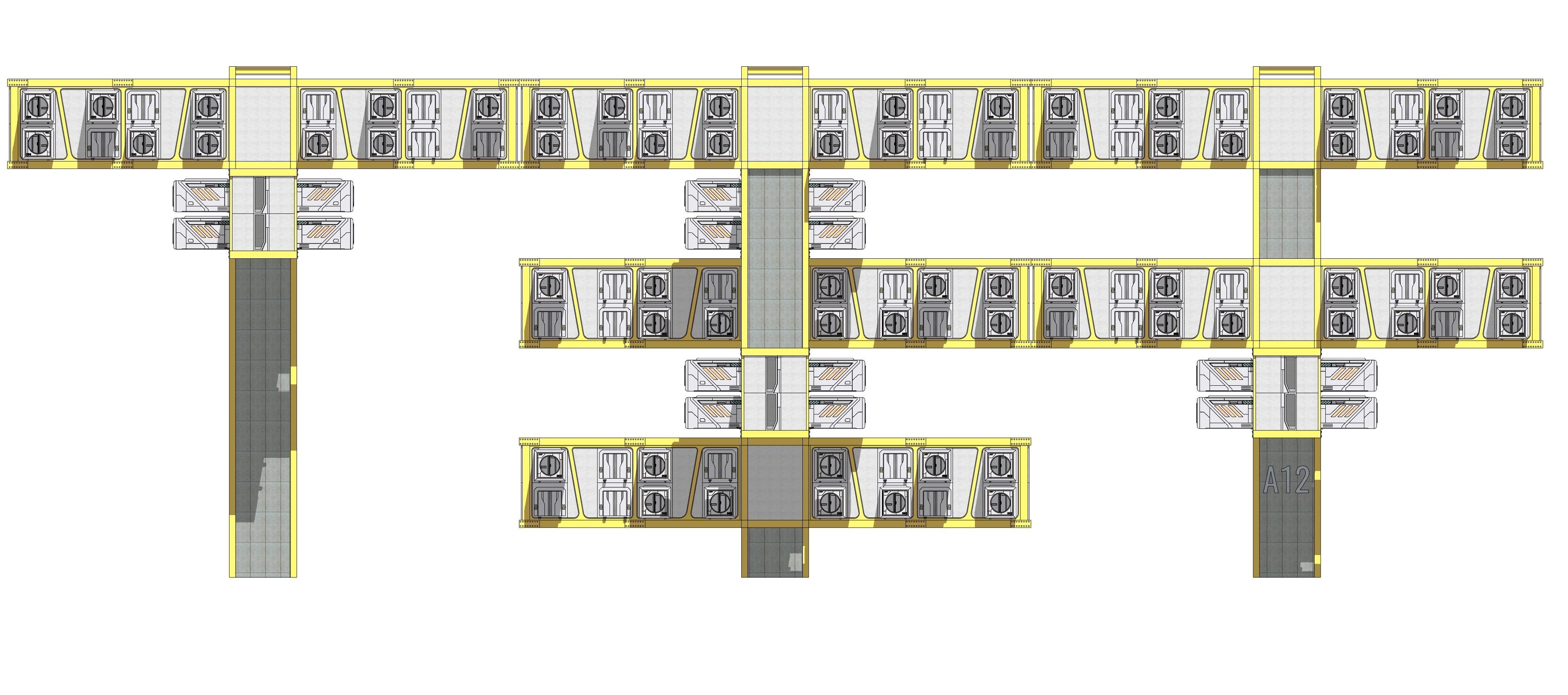 Sci-fi Public Housing 002 3D model_19