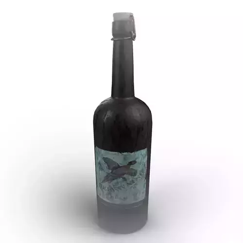 Sebewaing Beer Bottle Low-poly 3D model