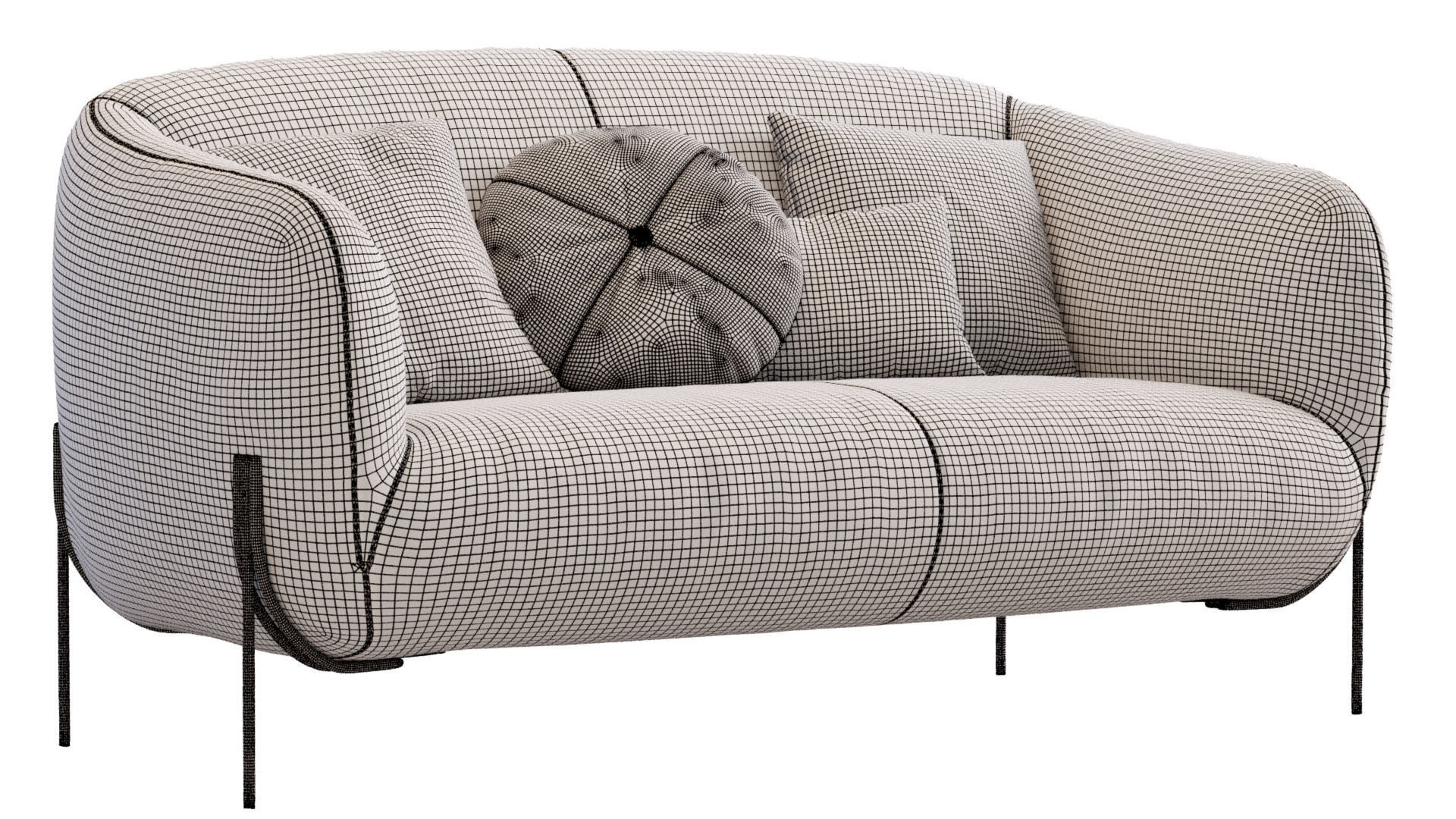 Geo Sofa By Saba 3D model_4
