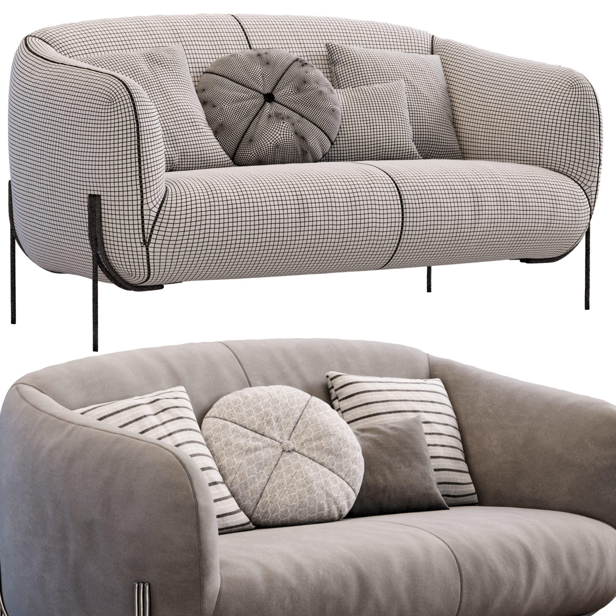 Geo Sofa By Saba 3D model_10