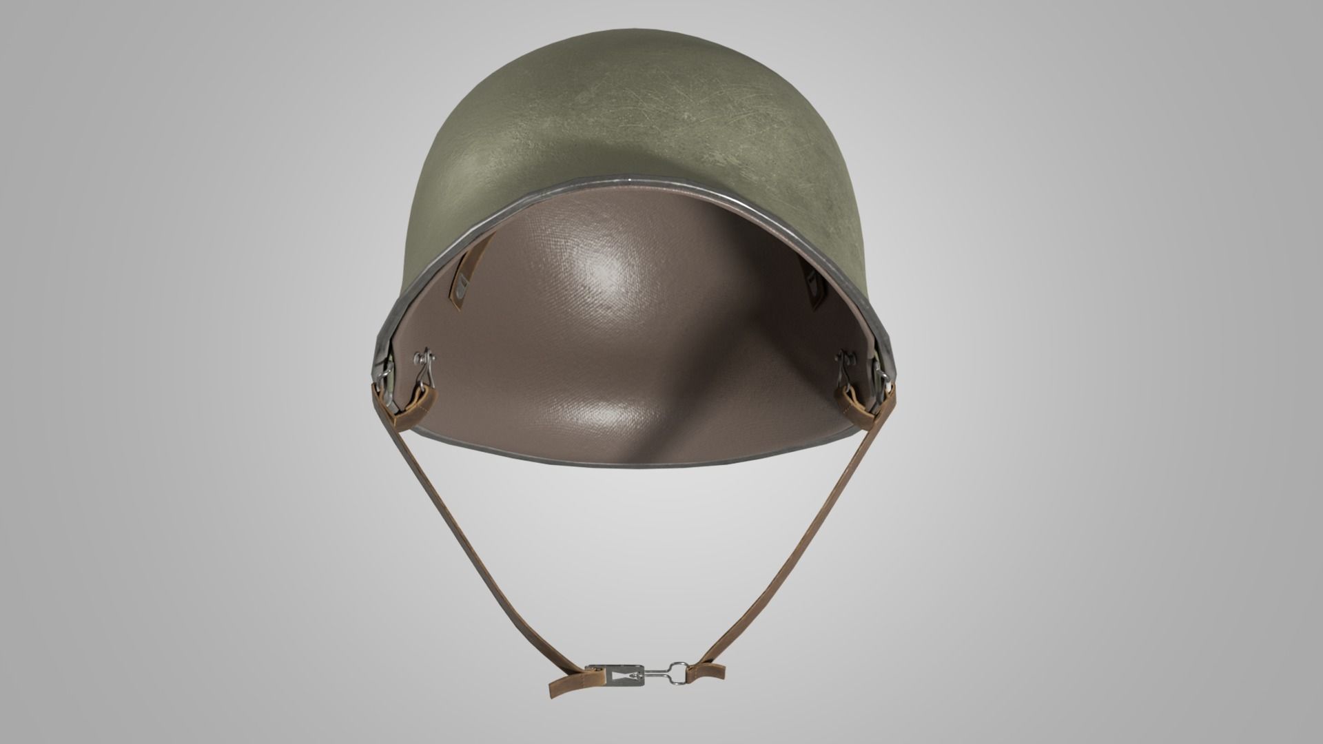 US WWII M1 Combat Helmet 3D model Low-poly 3D model_12