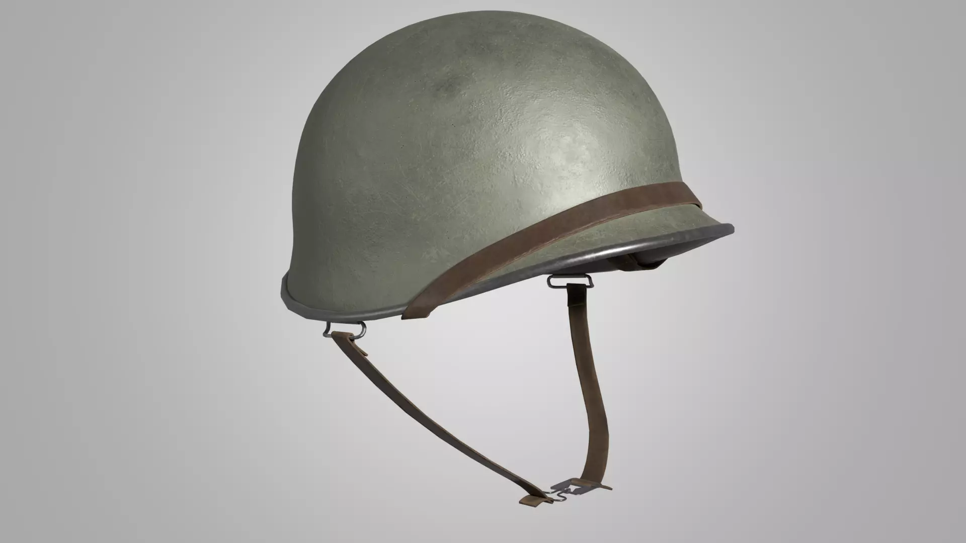 US WWII M1 Combat Helmet 3D model Low-poly 3D model_0