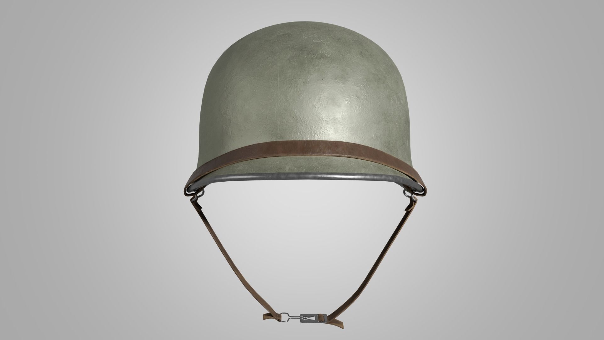 US WWII M1 Combat Helmet 3D model Low-poly 3D model_1