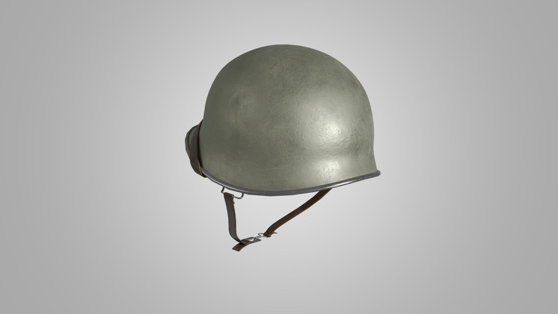 US WWII M1 Combat Helmet 3D model Low-poly 3D model_3