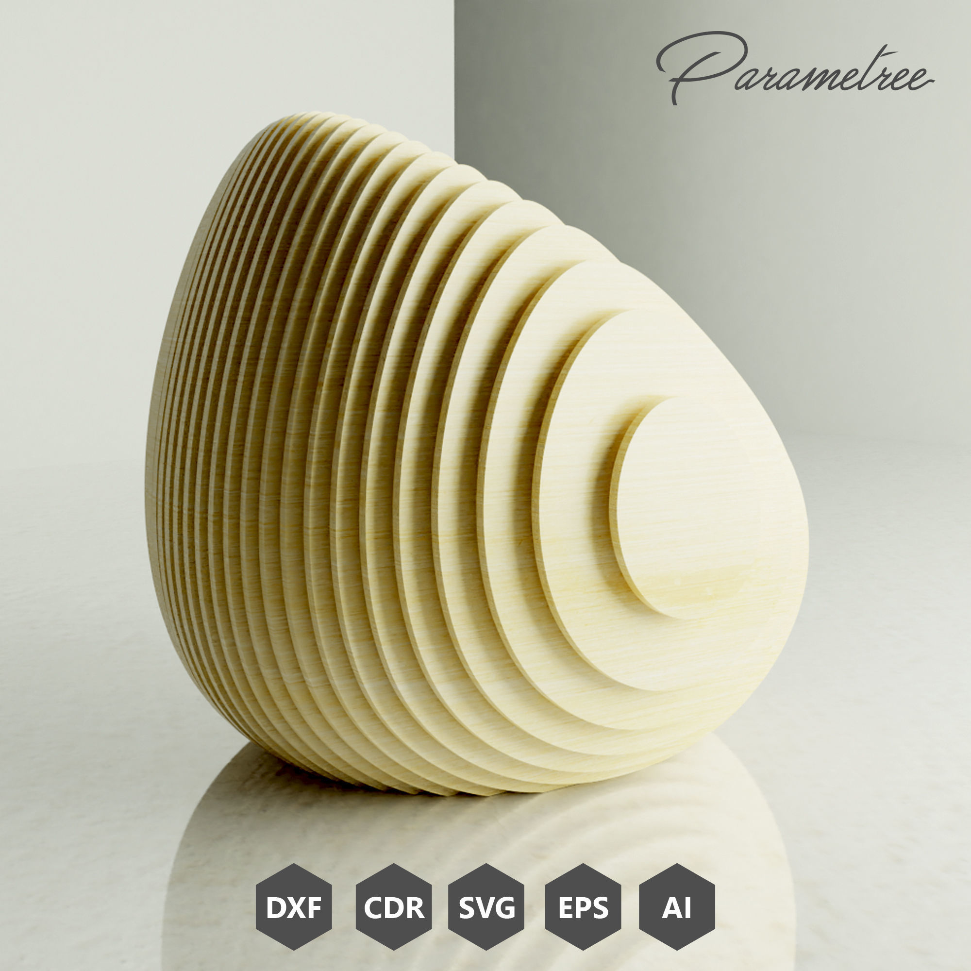 Parametric Chair Beanyx Design Digital download DXF files cnc 3D model_3