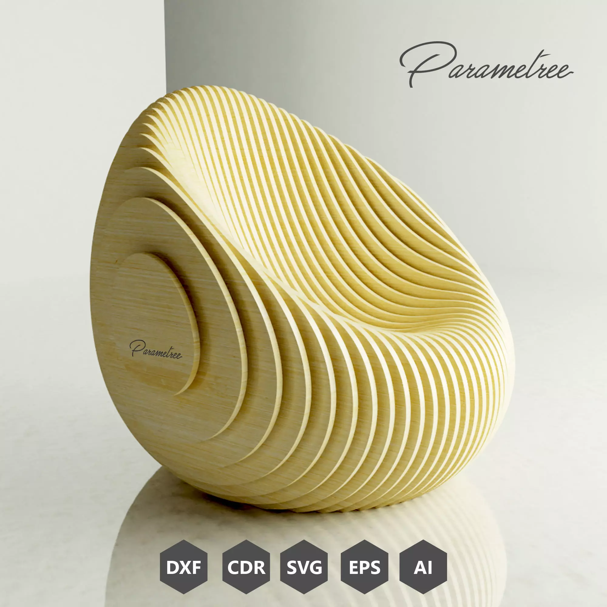 Parametric Chair Beanyx Design Digital download DXF files cnc 3D model_0