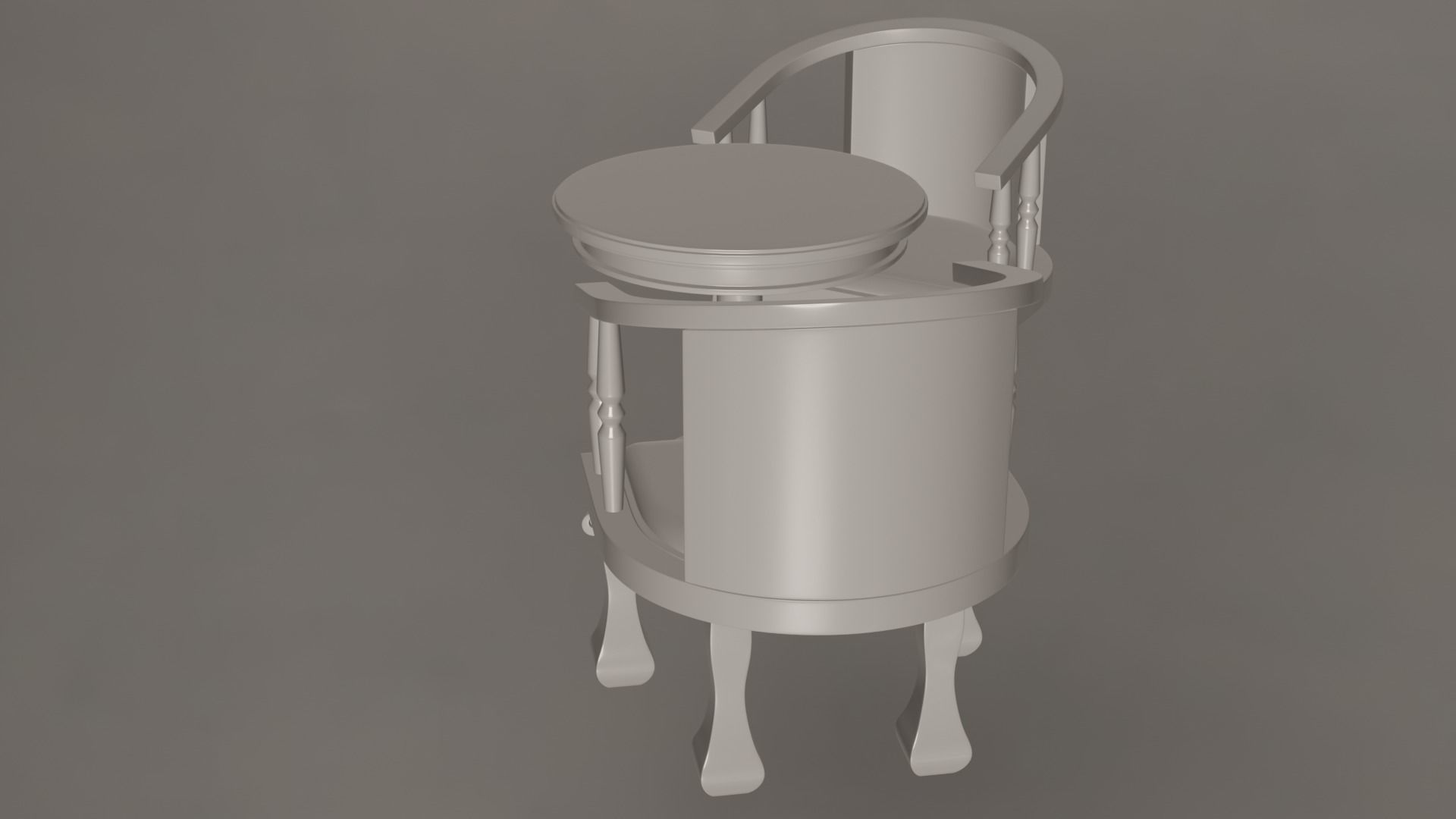 Coffee Table And Chairs Set 3D model_15