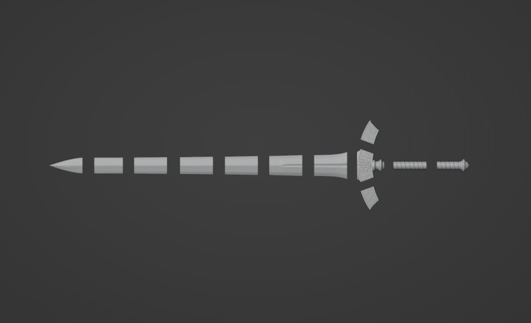 FF7 Crisis Core Reunion - Zack Fair Armor and Sword - BUNDLE 3D print model_8