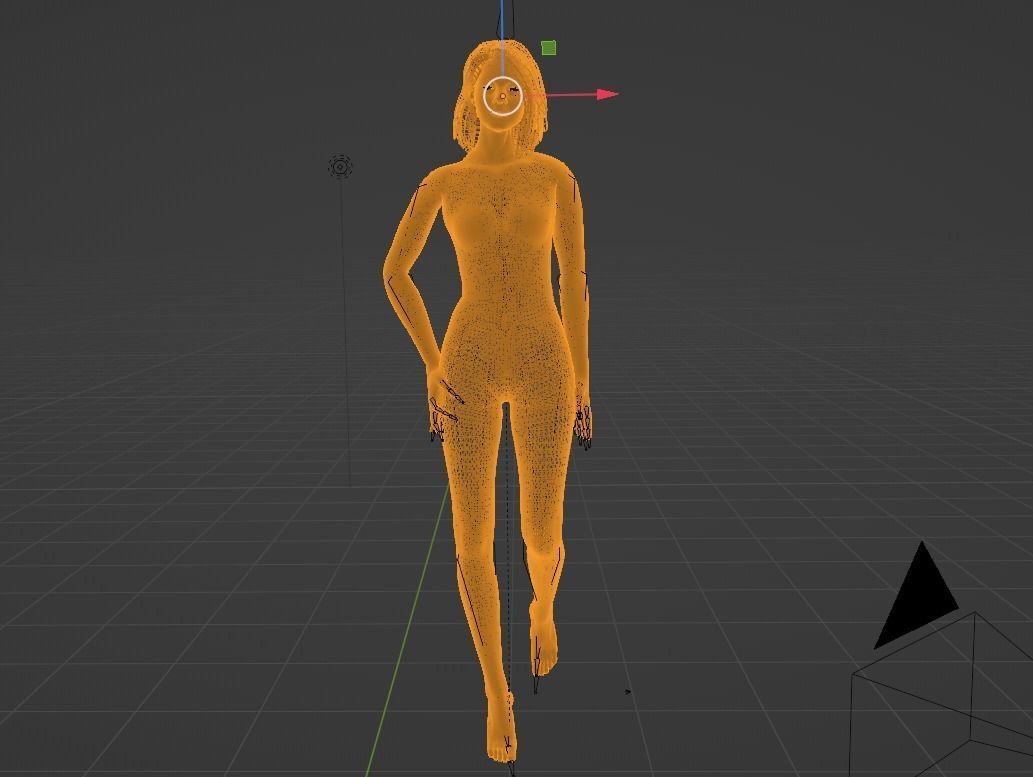 Sci-fi sexy female - Mid poly 3D model_4