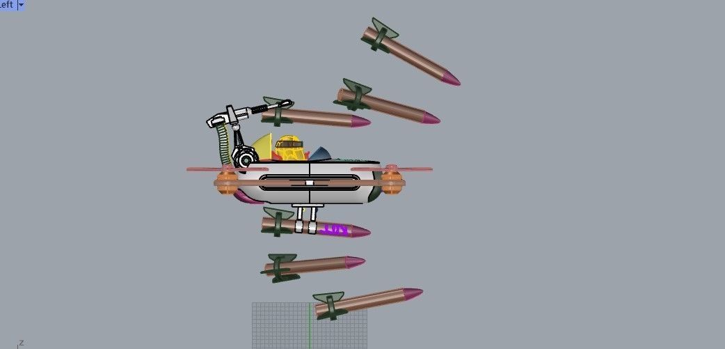 drone square with circle in middle 3D model_1