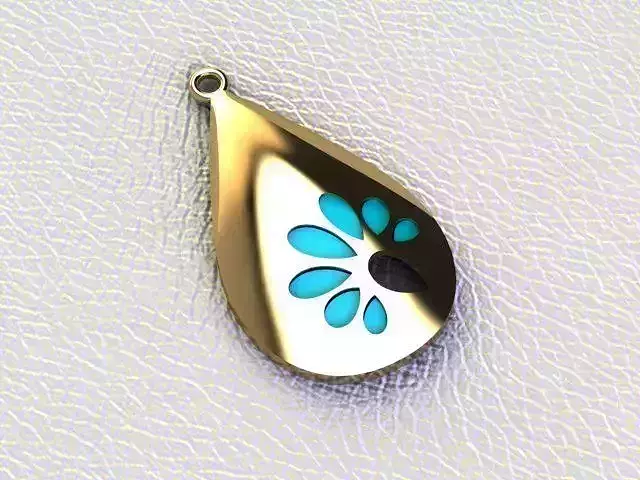  Enameled Drop Set gold