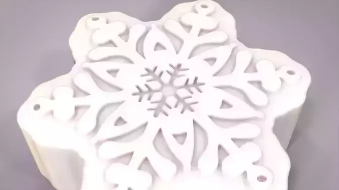 Snowflake candle  3D print model