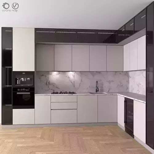 Kitchen Modern 19 - Corner Kitchen 3D model Kitchen Modern 19 - Corner Kitchen 3D model