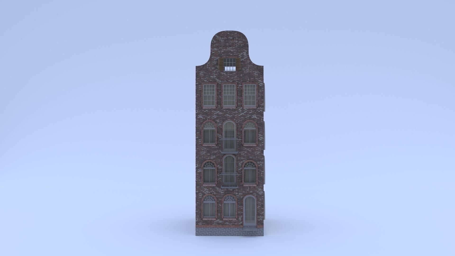 AMSTERDAM HOUSES  Low-poly 3D model_5