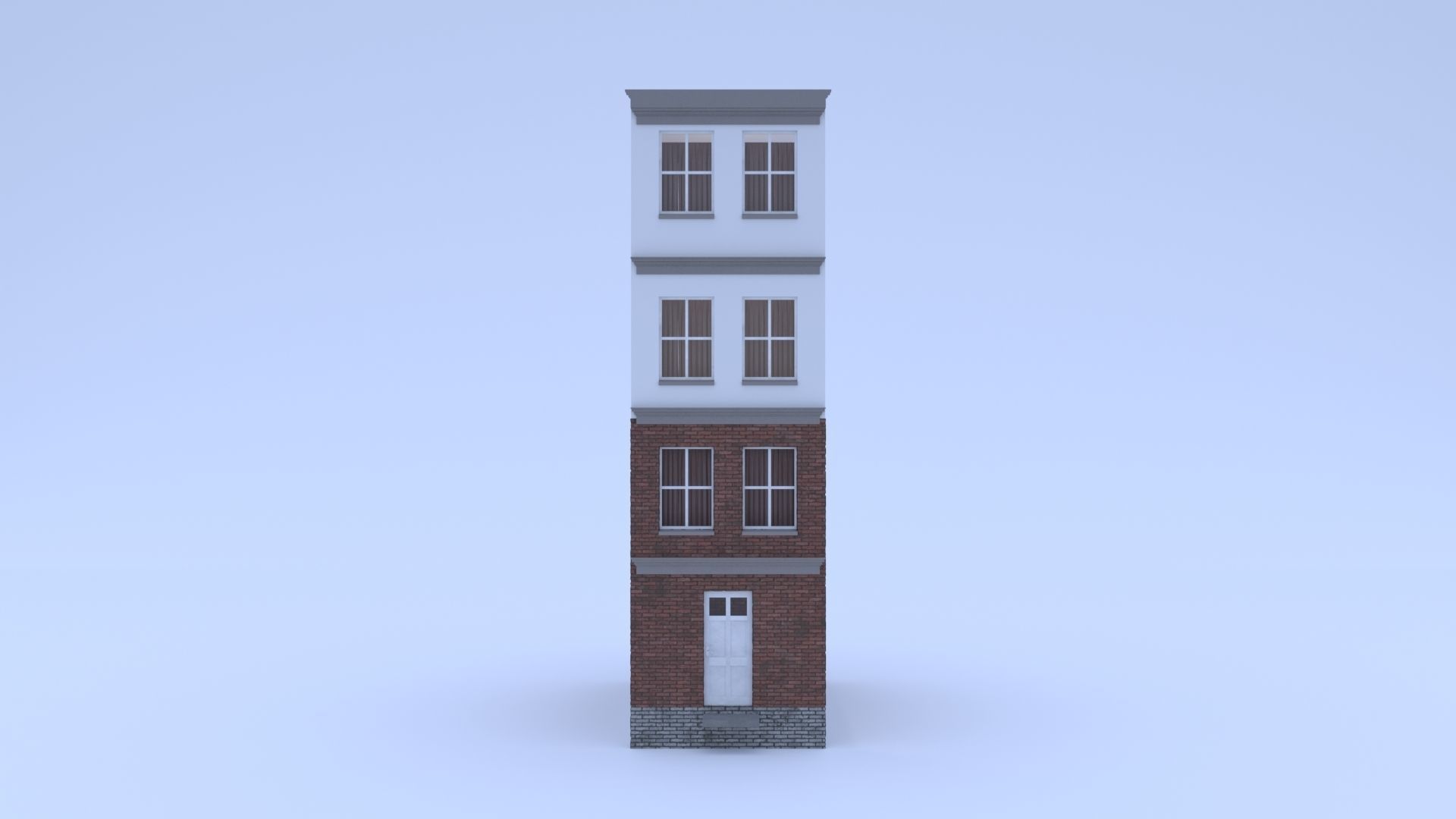AMSTERDAM HOUSES  Low-poly 3D model_4