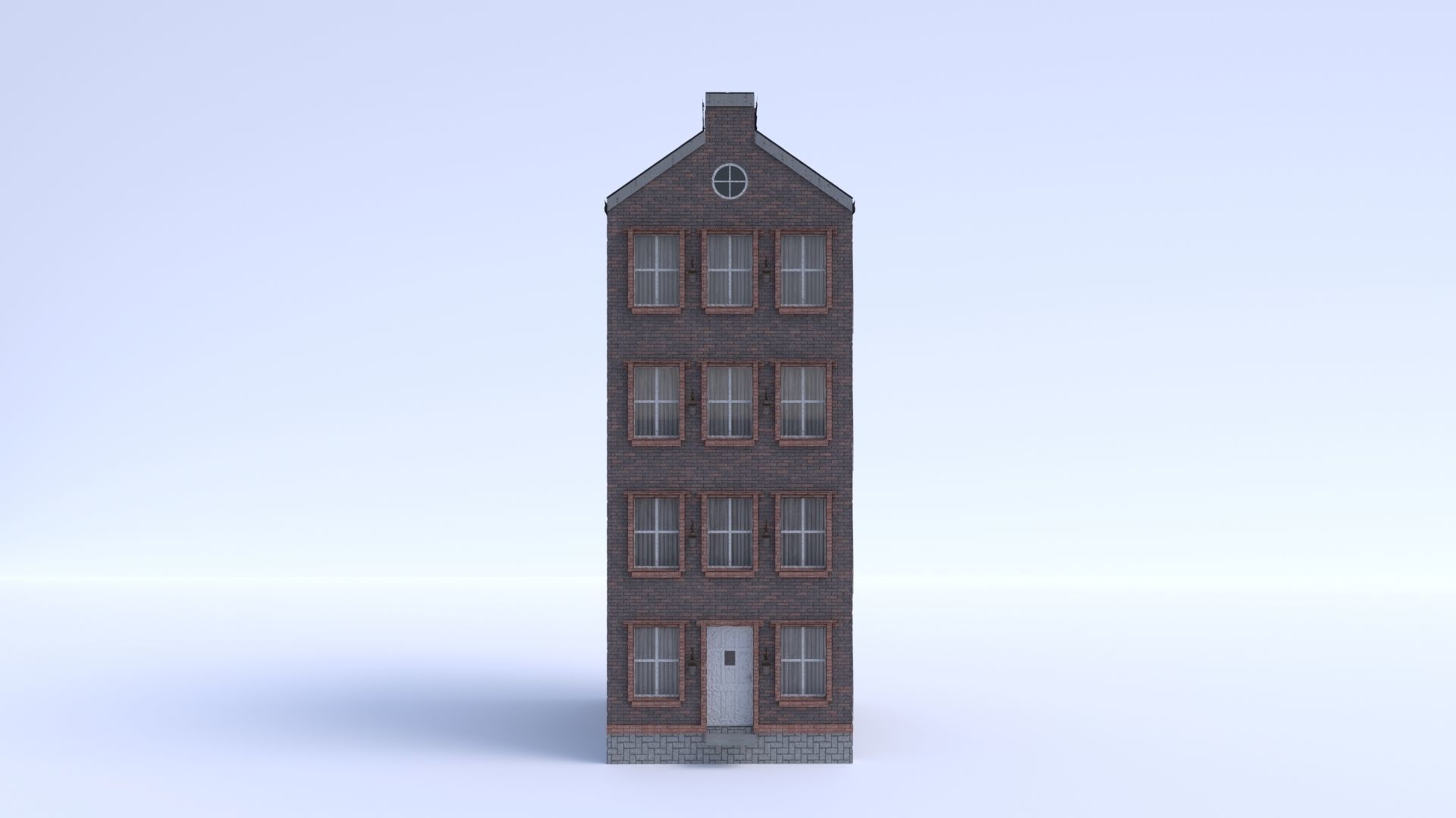 AMSTERDAM HOUSES  Low-poly 3D model_3