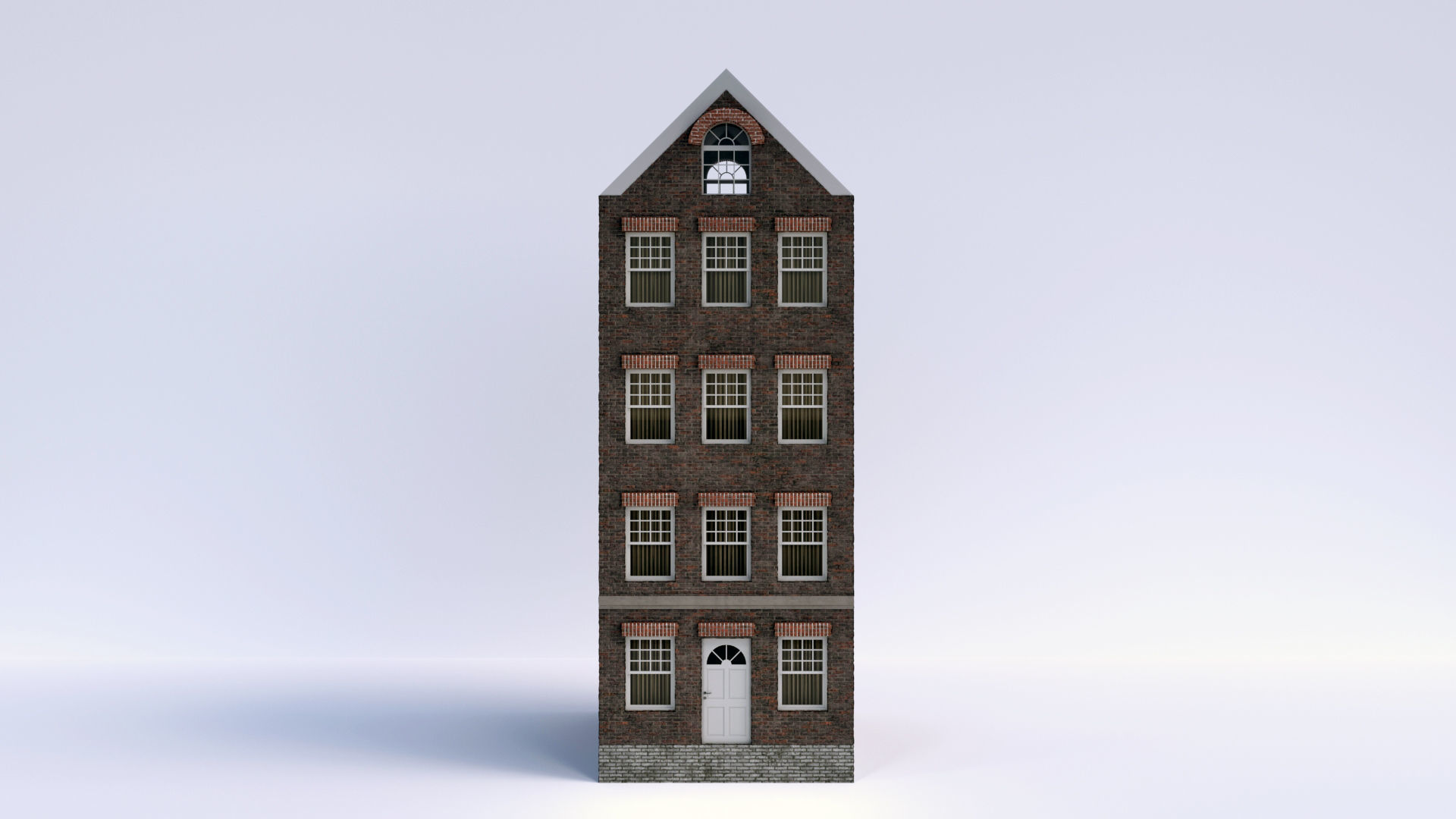 AMSTERDAM HOUSES  Low-poly 3D model_6