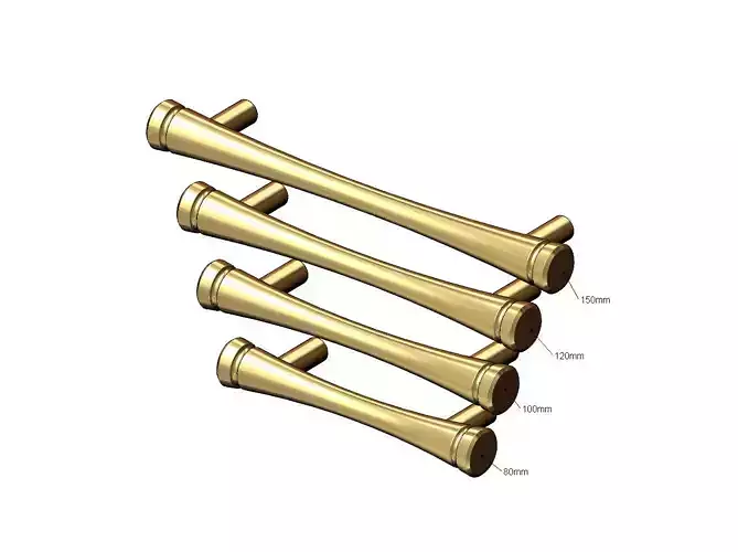 Cabinet drawer handle and pull N002 miniset