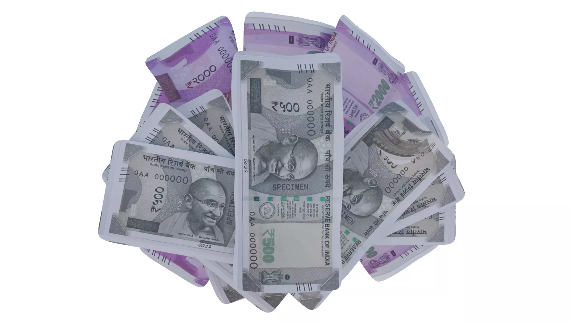 Indian Notes 3D model_0