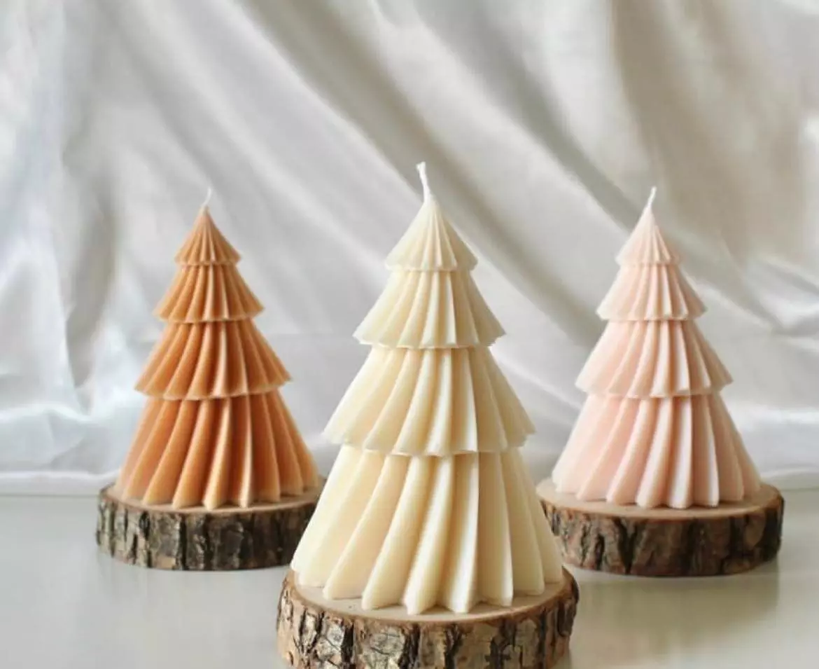 fir tree candle 3D print model_0