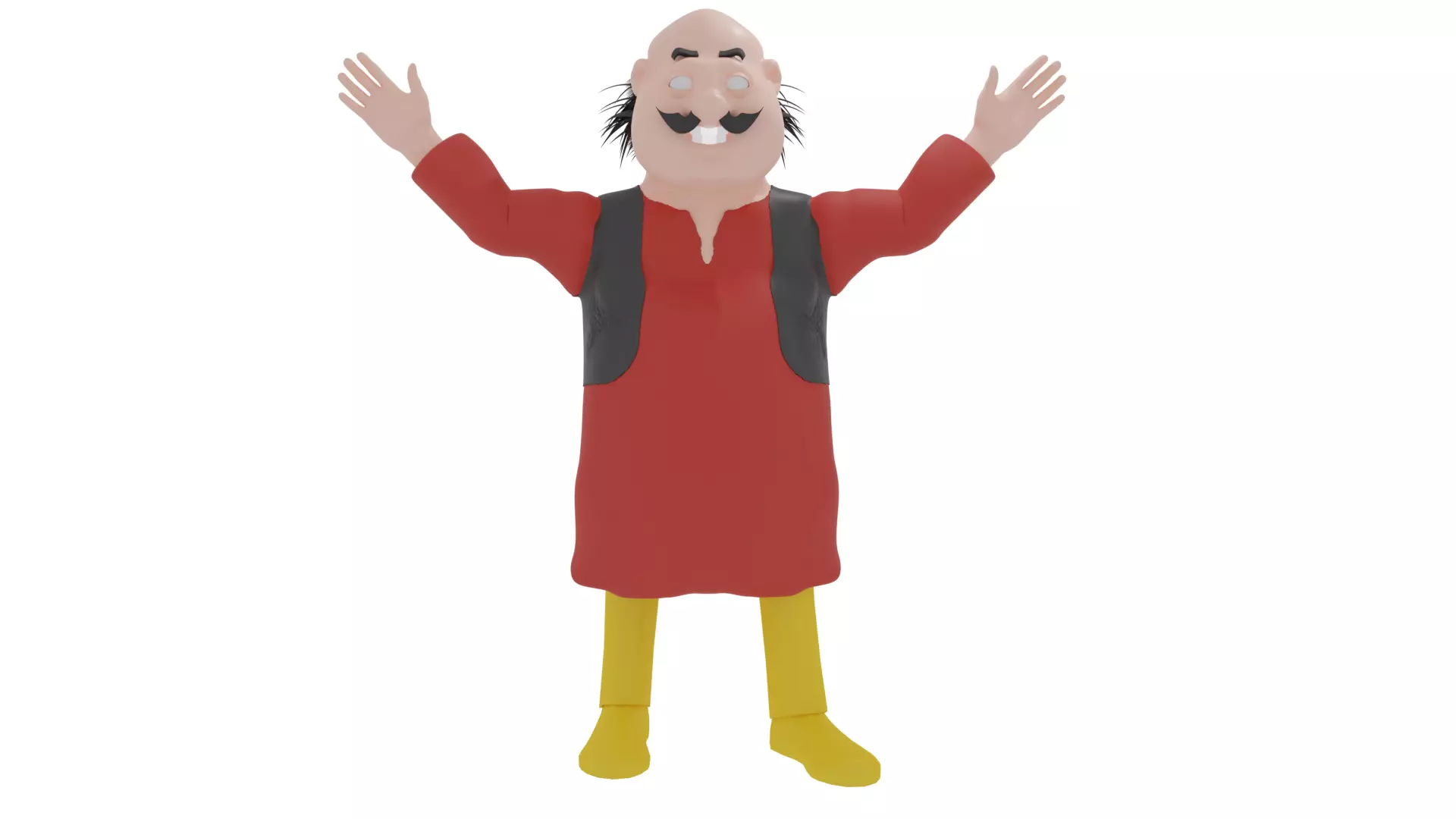 Motu- From Motu and Patlu  Free 3D model_0