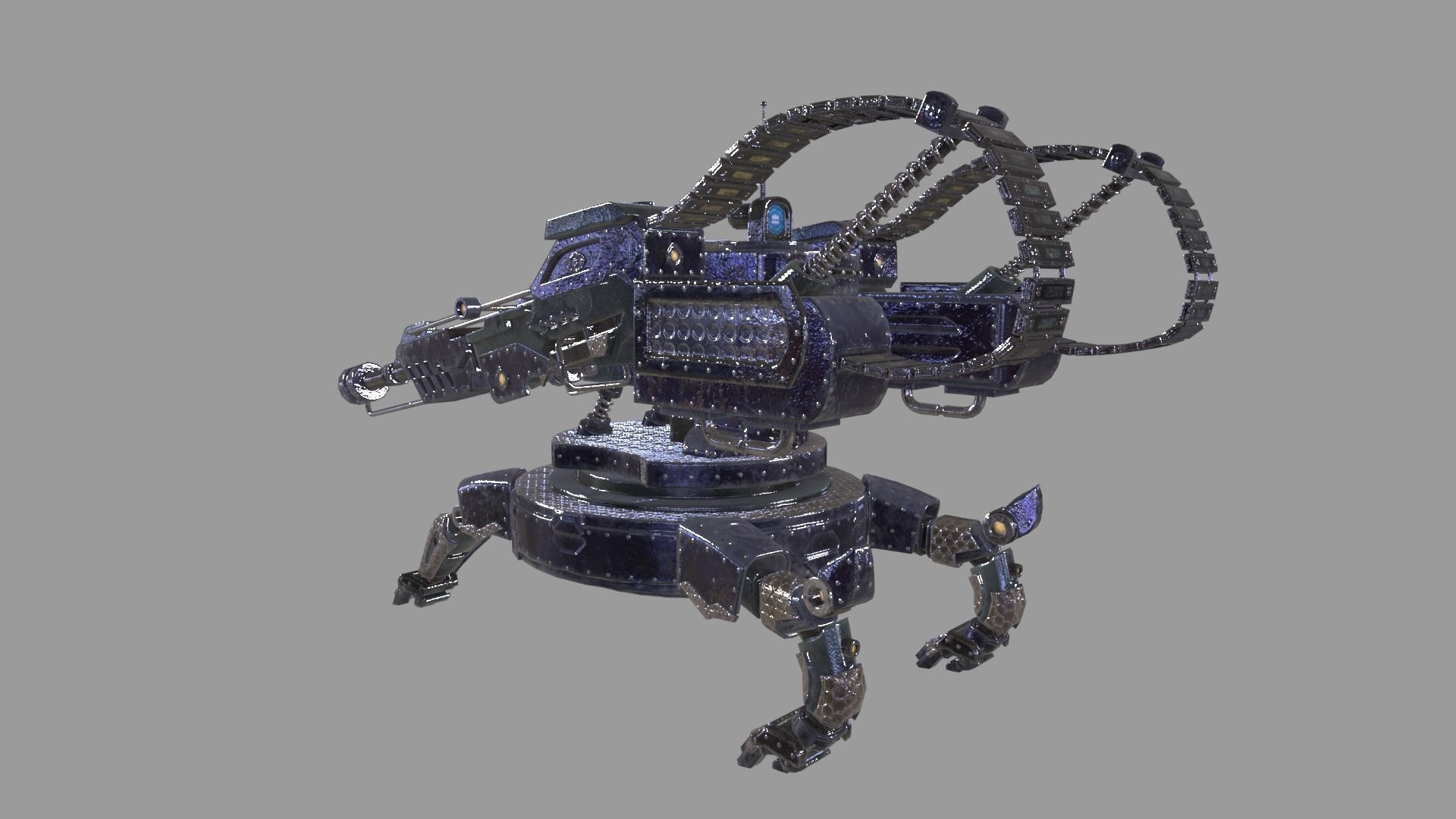 Beast Turret Low-poly 3D model_19