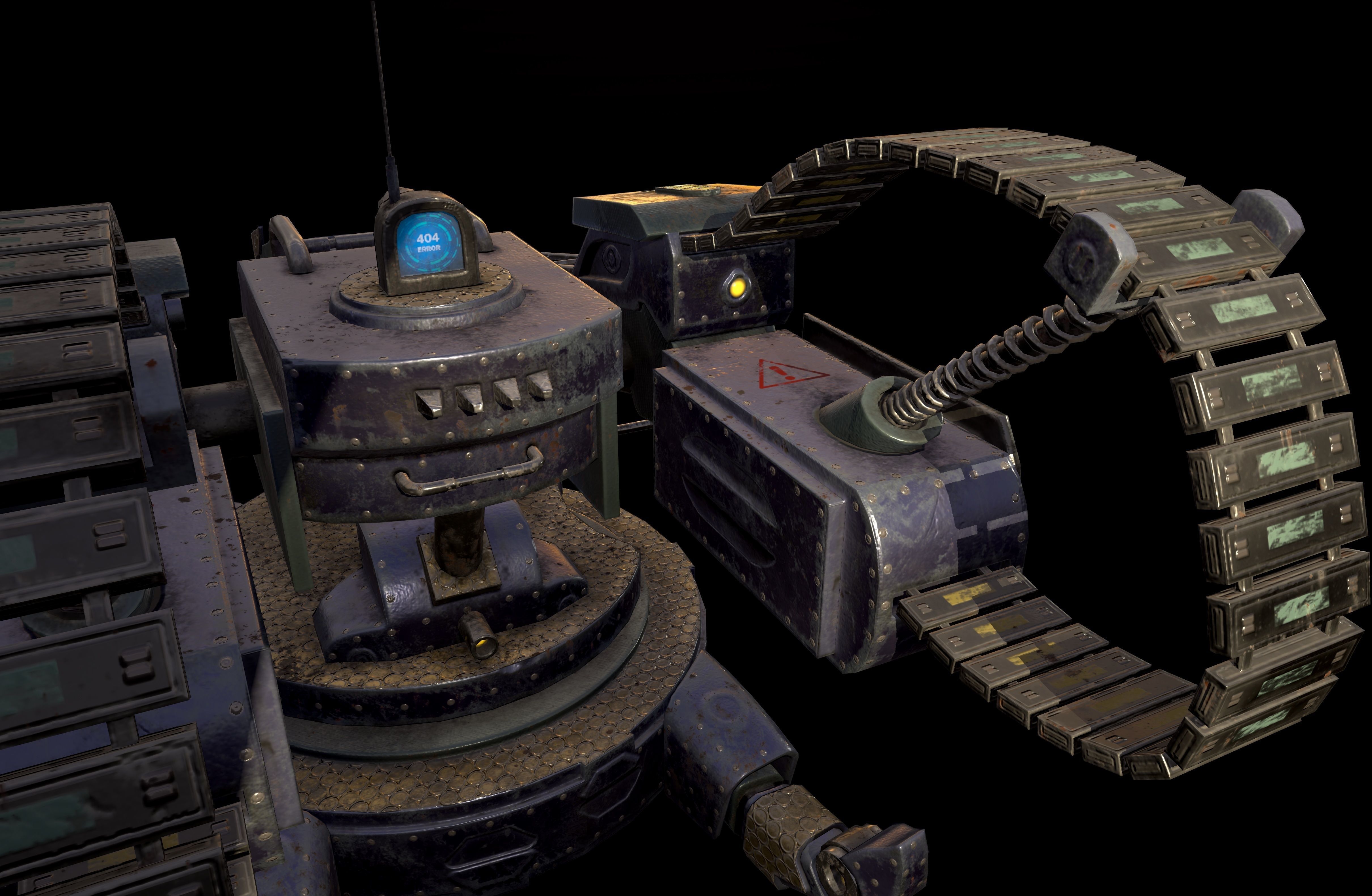 Beast Turret Low-poly 3D model_10