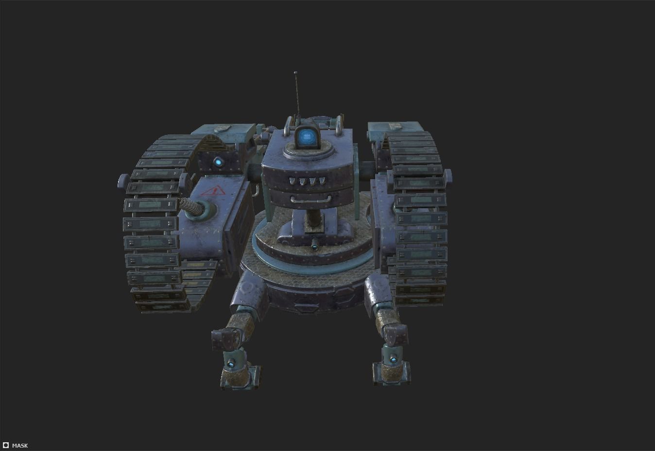 Beast Turret Low-poly 3D model_3