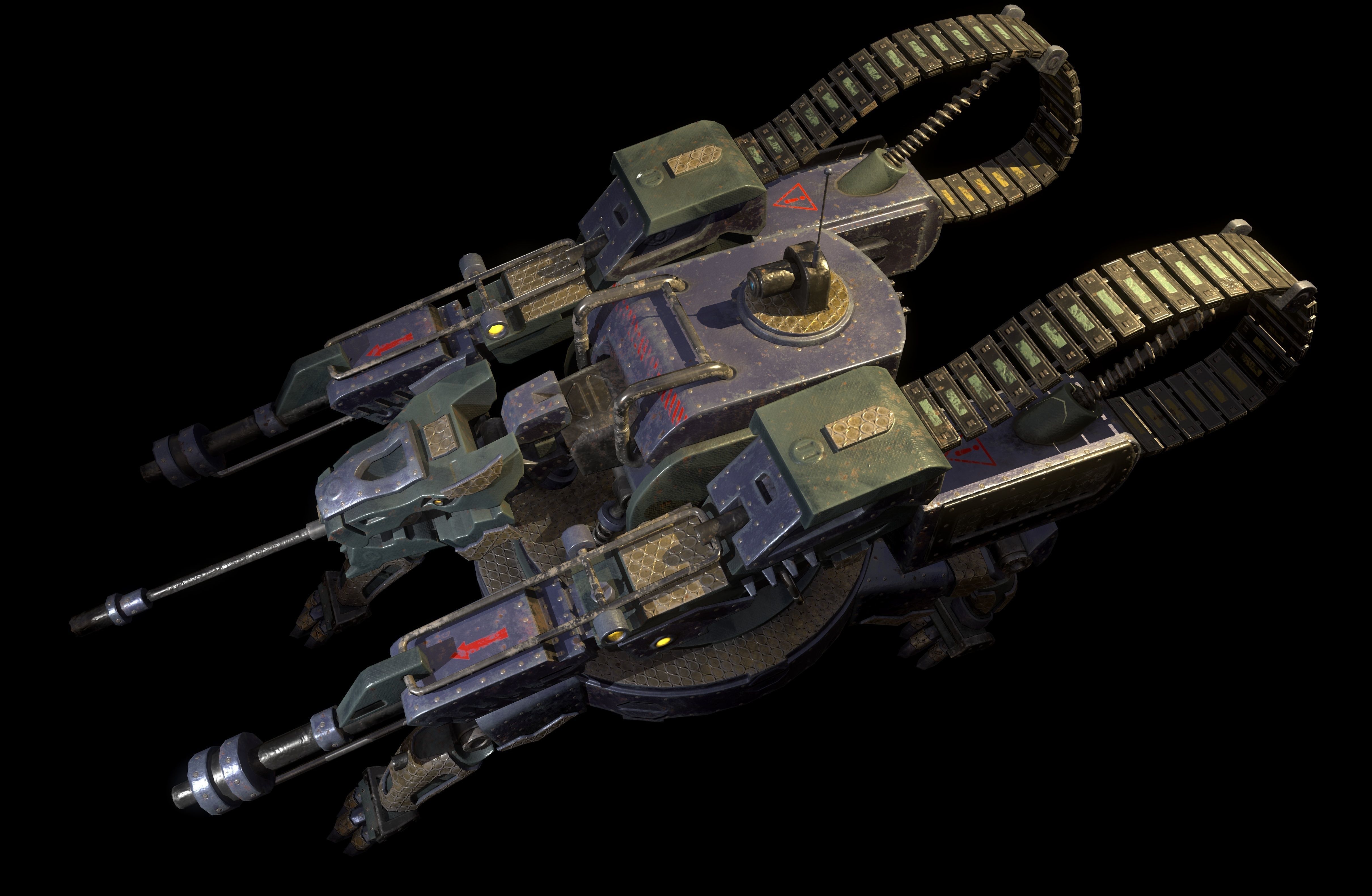 Beast Turret Low-poly 3D model_11