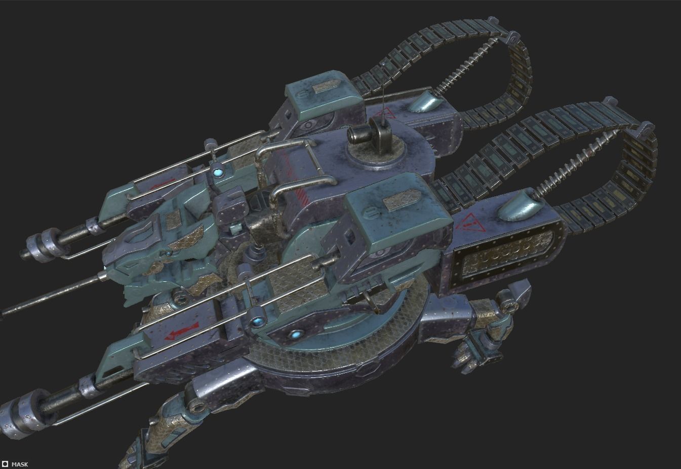 Beast Turret Low-poly 3D model_6