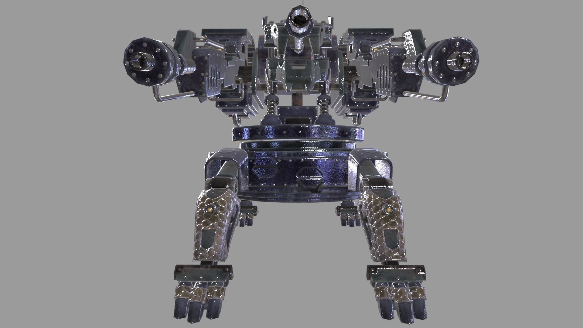 Beast Turret Low-poly 3D model_12