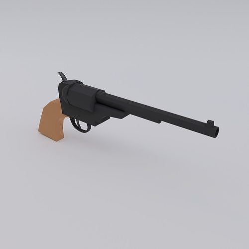 Colt Model 1871 72 Open Top Low-poly 3D model