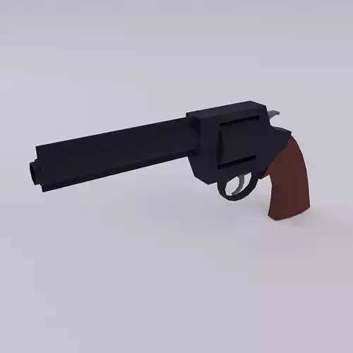 Colt Python revolver Low-poly 3D model