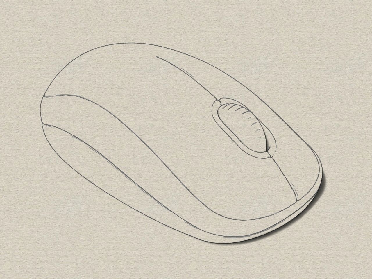 Mouse 3D computer with lights Free 3D model_9