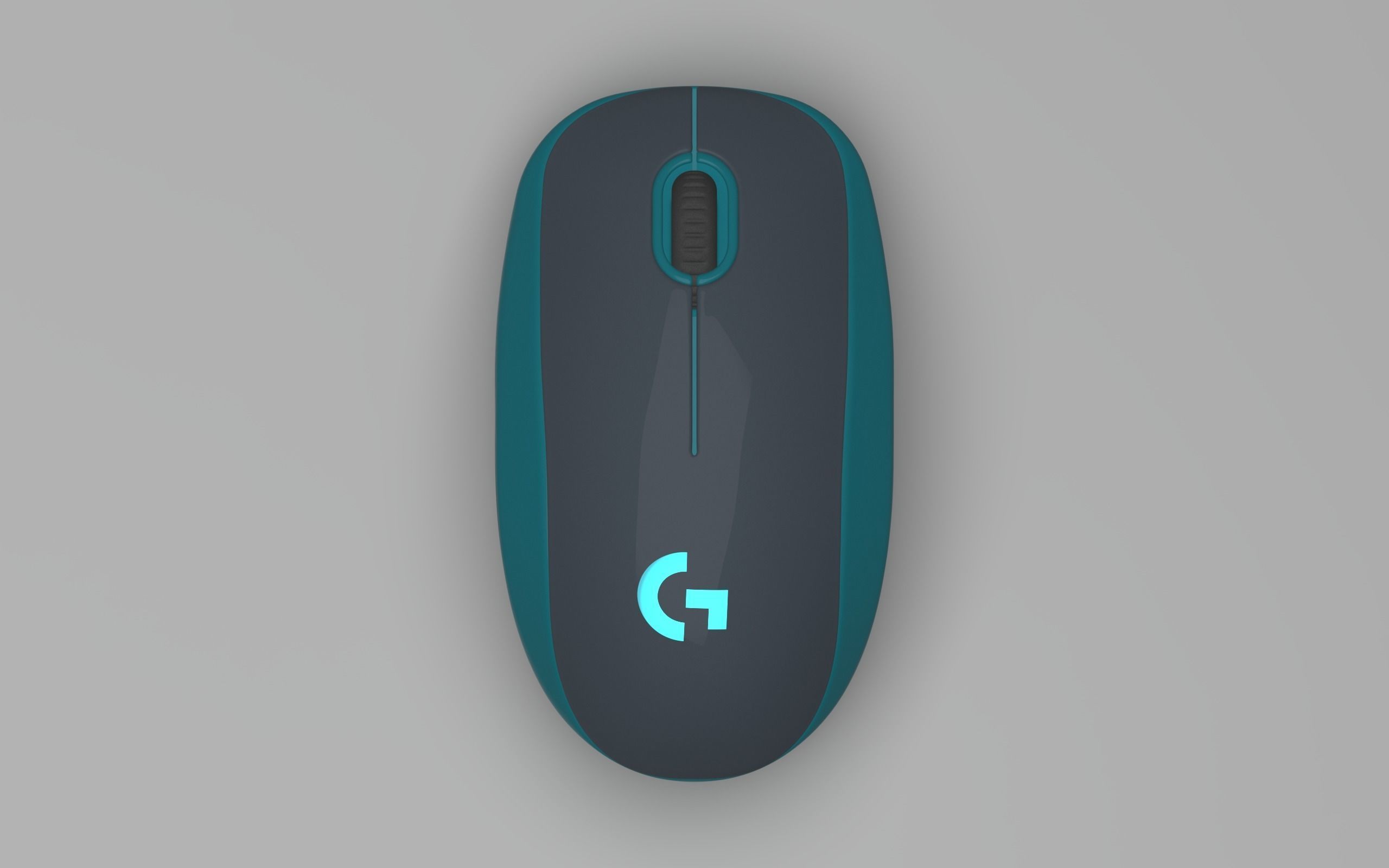 Mouse 3D computer with lights Free 3D model_6