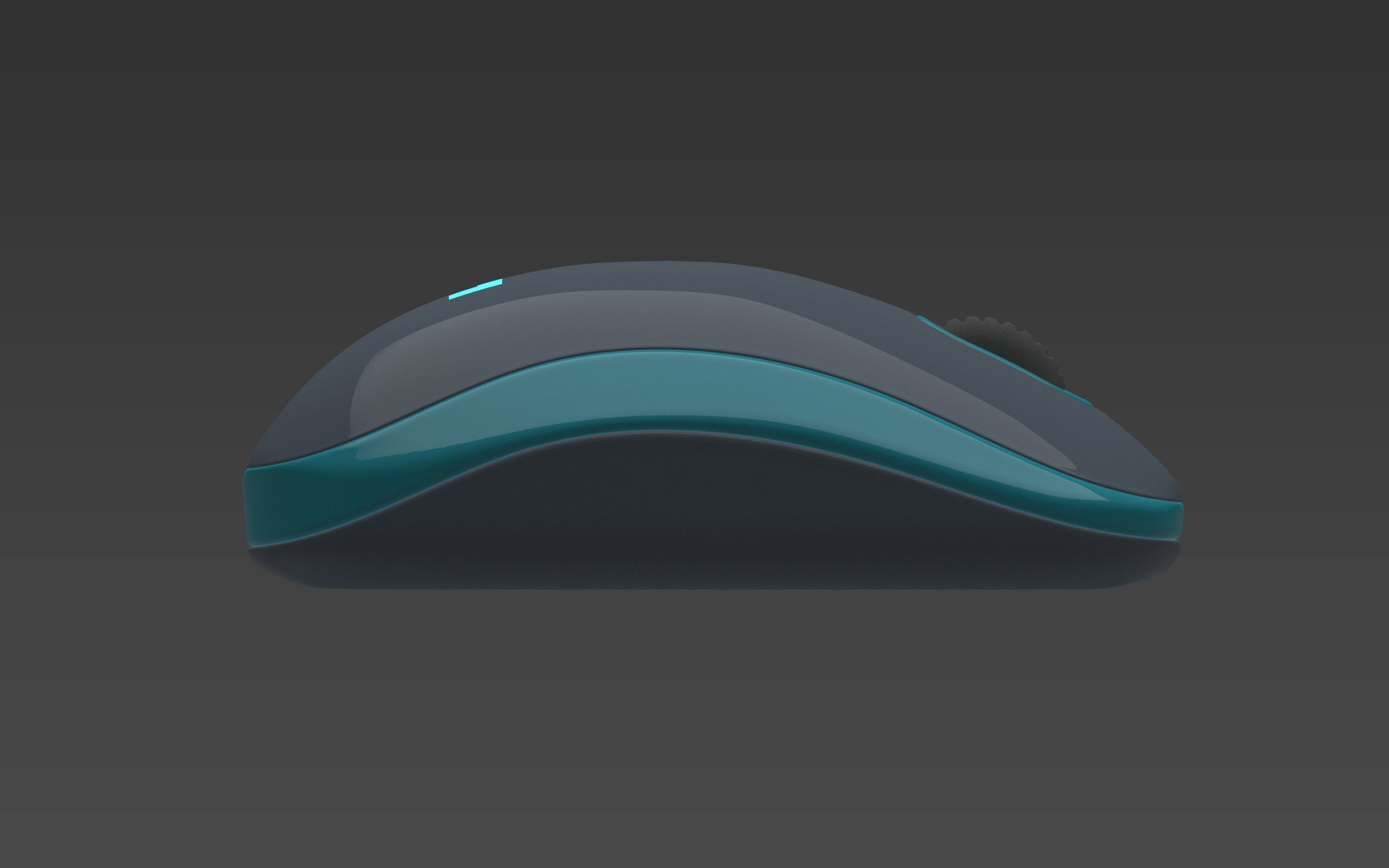 Mouse 3D computer with lights Free 3D model_4