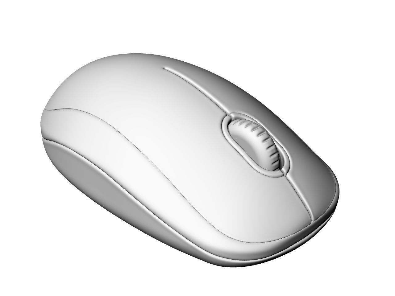 Mouse 3D computer with lights Free 3D model_7