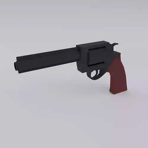 Korth combat revolver Low-poly 3D model